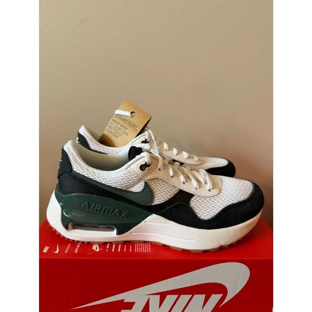 Nike Air Max System GS White Vintage Green DQ0284-115 Size 6.5Y